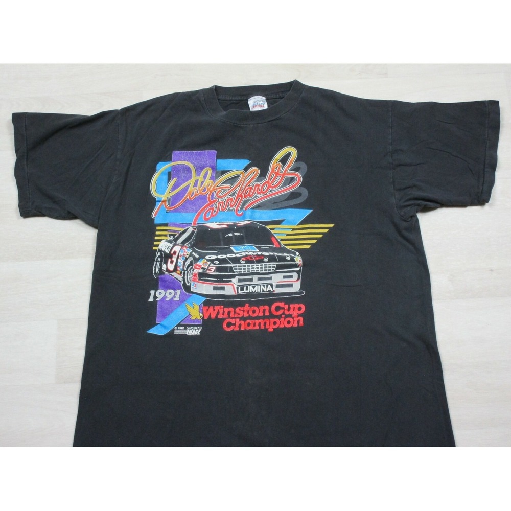 Vintage Dale Earnhardt T Shirt (L) Sports Image Nascar #3 Winston Cup Distressed